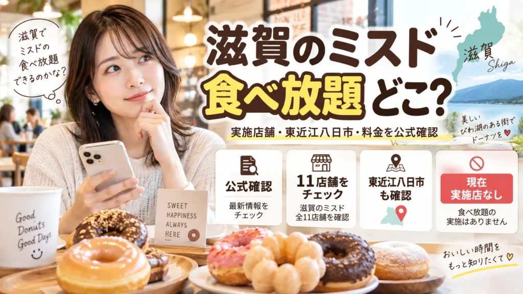 滋賀のミスド食べ放題はどこ?実施店舗・東近江八日市・料金を公式確認