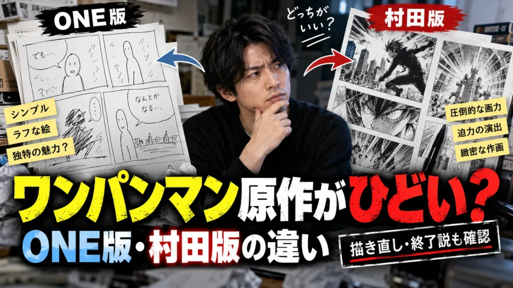 ワンパンマン原作がひどいと言われる理由は？ONE版・村田版の違いと描き直しを確認