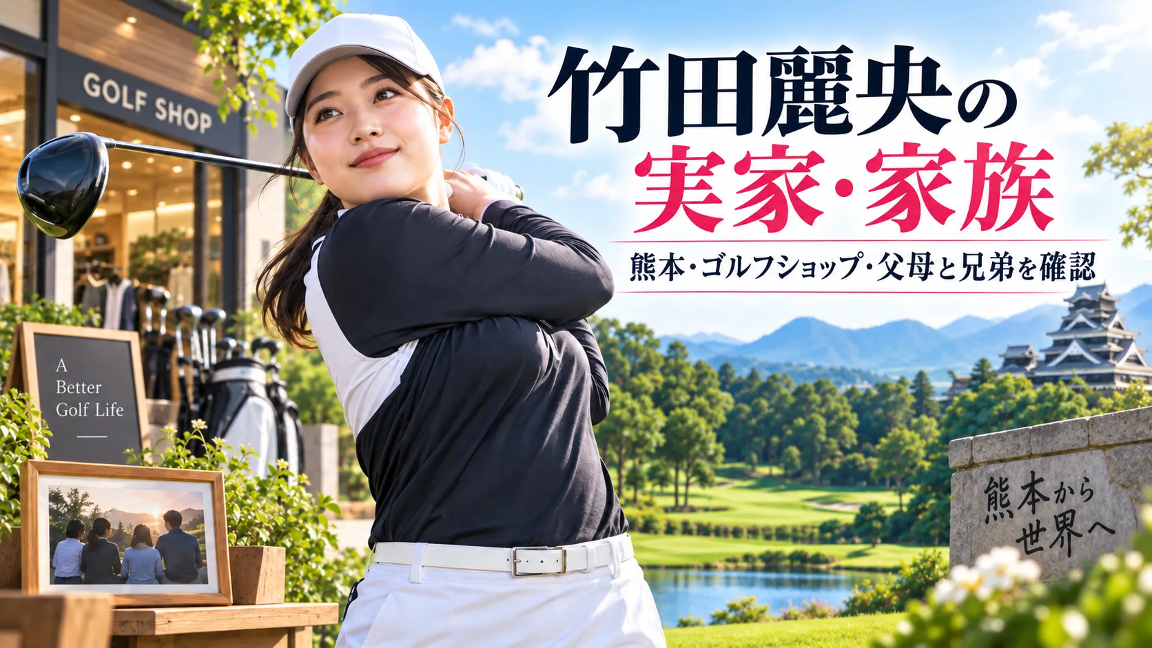 竹田麗央の実家は熊本のゴルフショップ？父親・母親・兄弟を確認