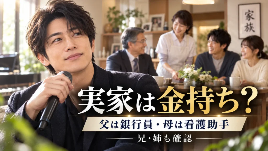 林部智史の実家は金持ち?父親は銀行員・母親は看護助手|兄・姉と家族を確認