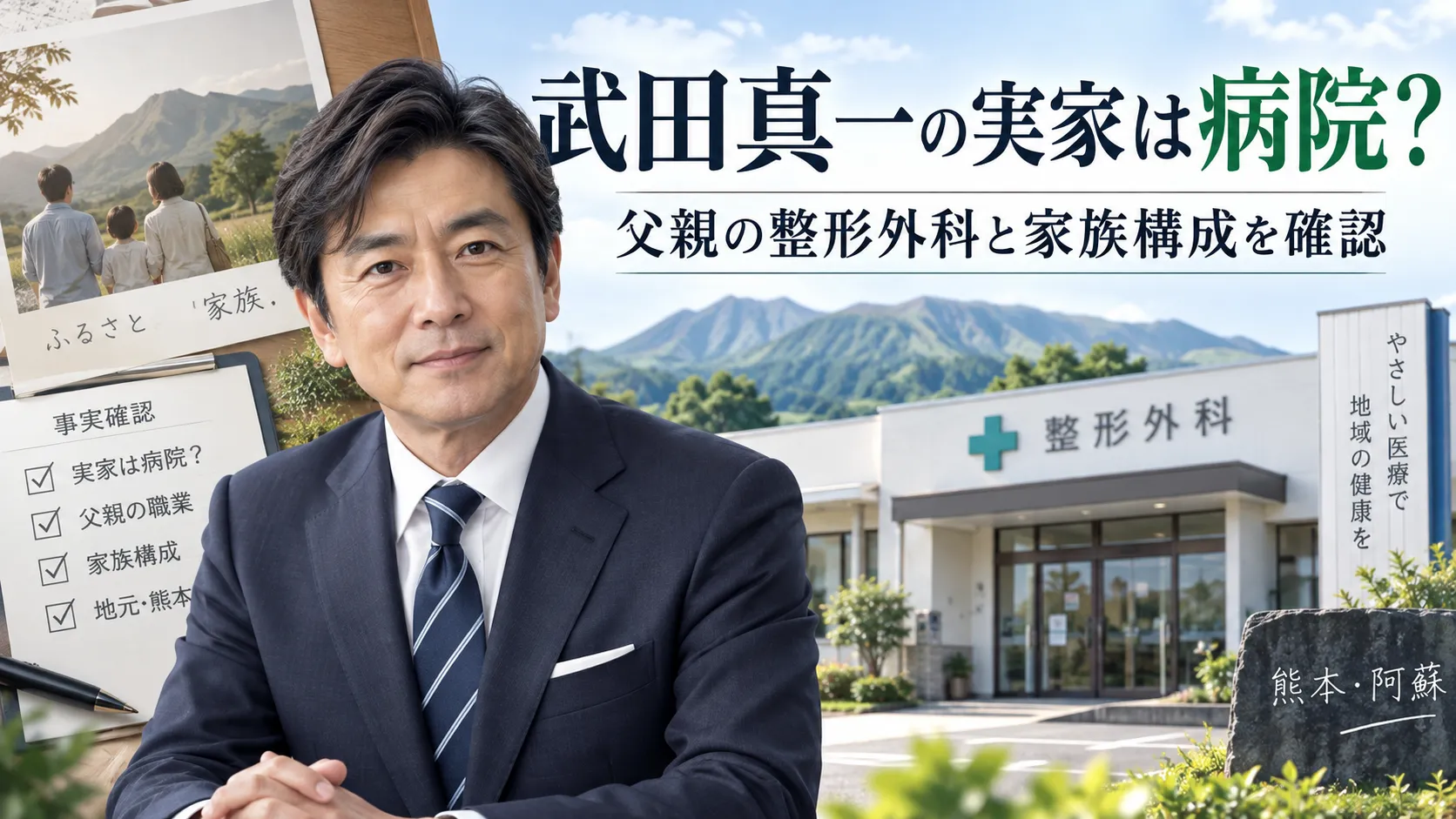 武田真一の実家は病院？父親の整形外科・閉院後と家族構成を確認