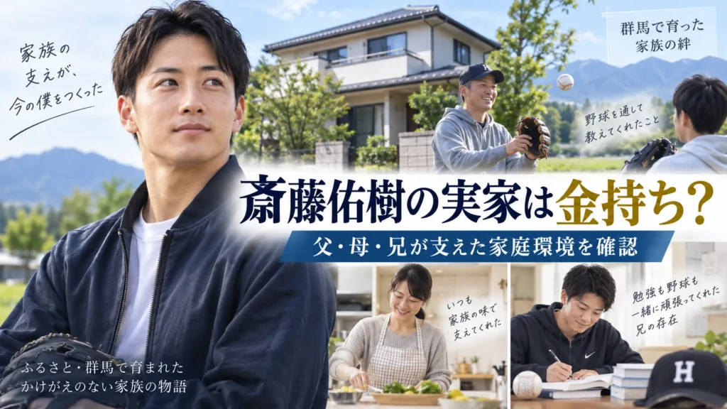 斎藤佑樹の実家は金持ち?群馬県太田市・父親の職業・母親・兄を確認