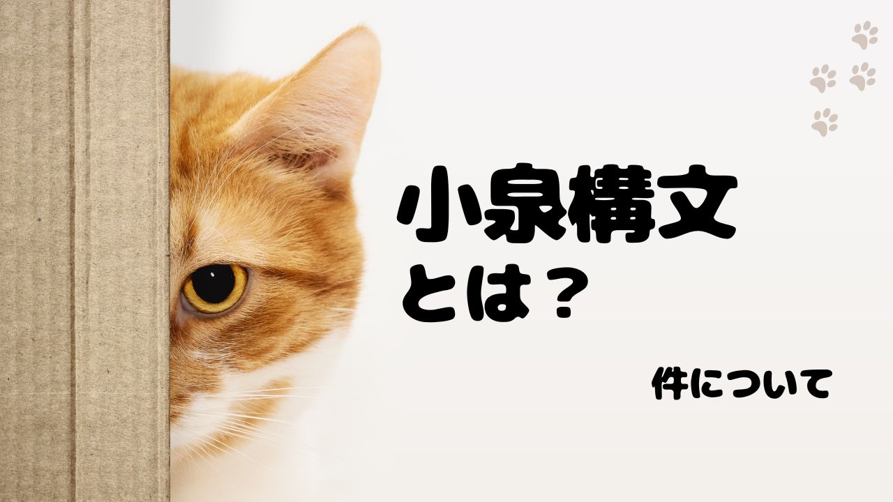 小泉構文とは何か？意味や元ネタ、進次郎との違いと例文を徹底解説