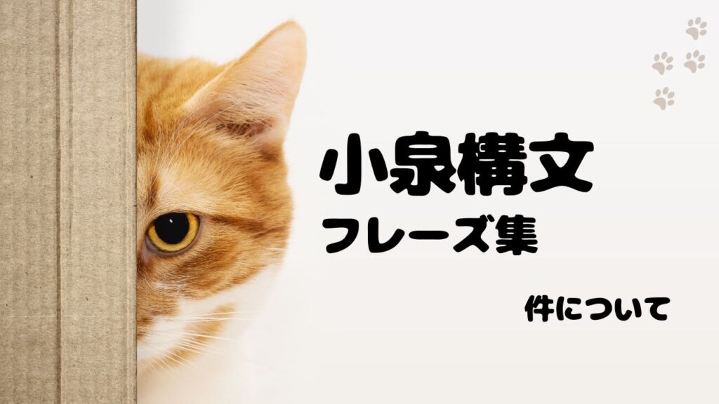 代表的な小泉構文フレーズ集