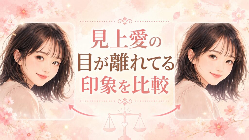 見上愛の目が離れてる印象を比較