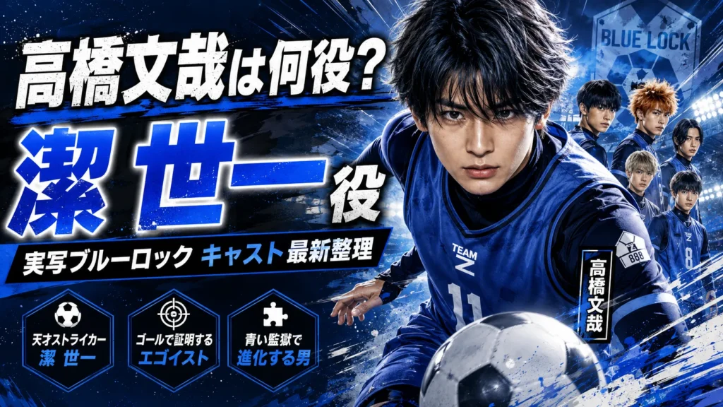 高橋文哉はブルーロックで何役？潔世一役・実写キャスト・主題歌を最新整理