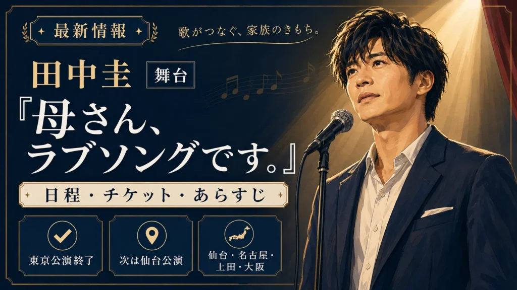 田中圭『母さん、ラブソングです。』日程・チケット・あらすじ｜東京終了後の最新情報