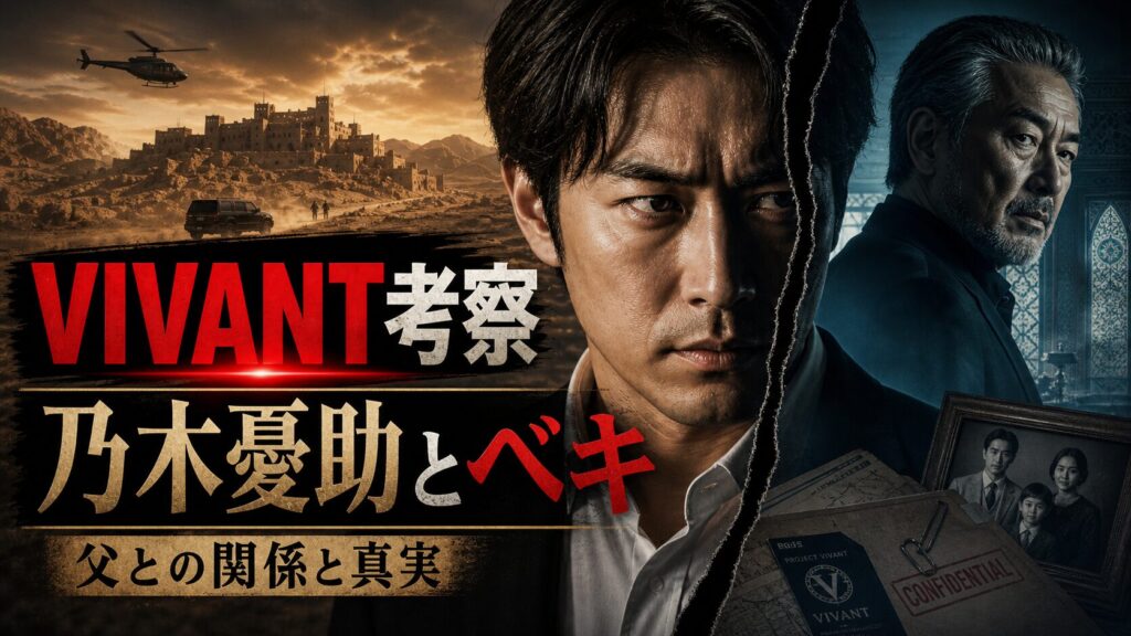 VIVANT考察、乃木憂助とベキ