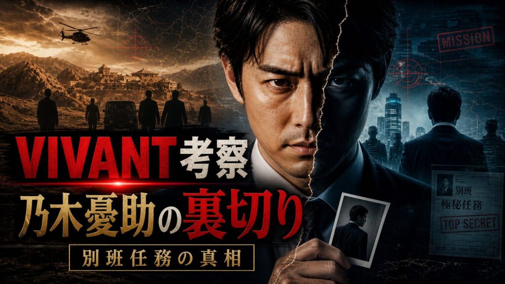 VIVANT考察で乃木憂助の裏切り
