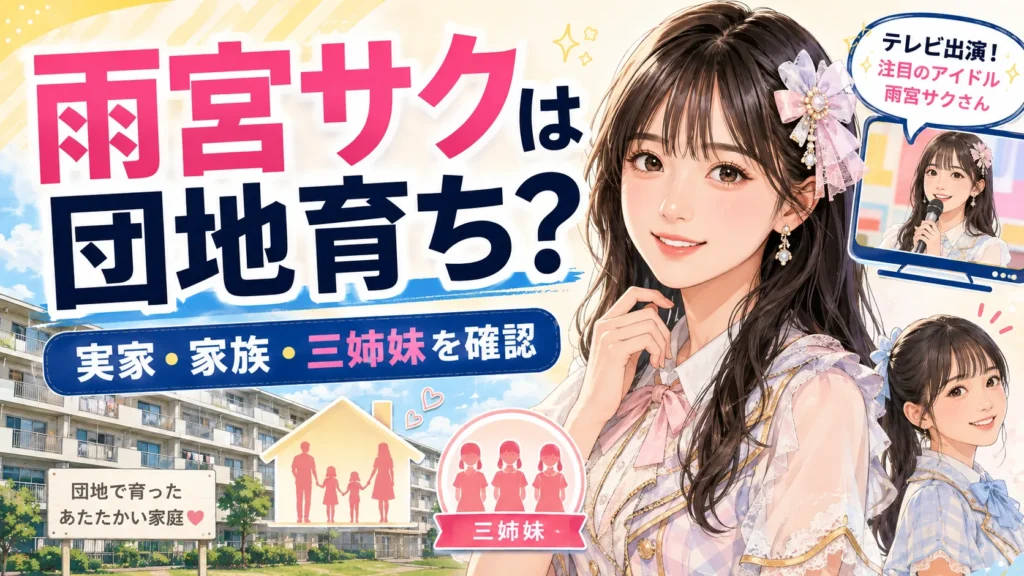 雨宮サクは団地育ち？実家・家族・三姉妹と妹の宮一めるを確認