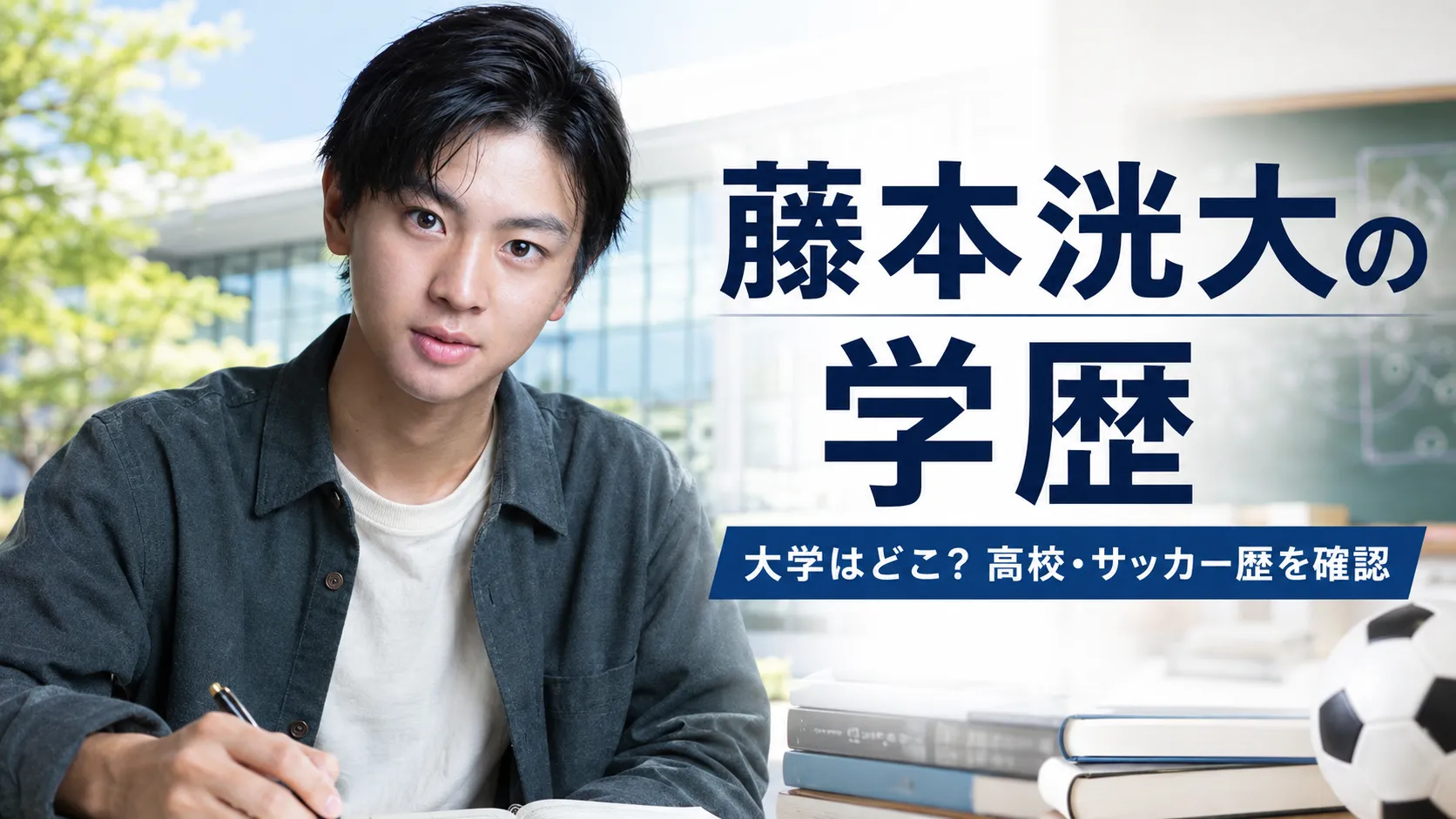 藤本洸大の学歴｜大学はどこ？高校は啓明学院？サッカー・学生時代を確認