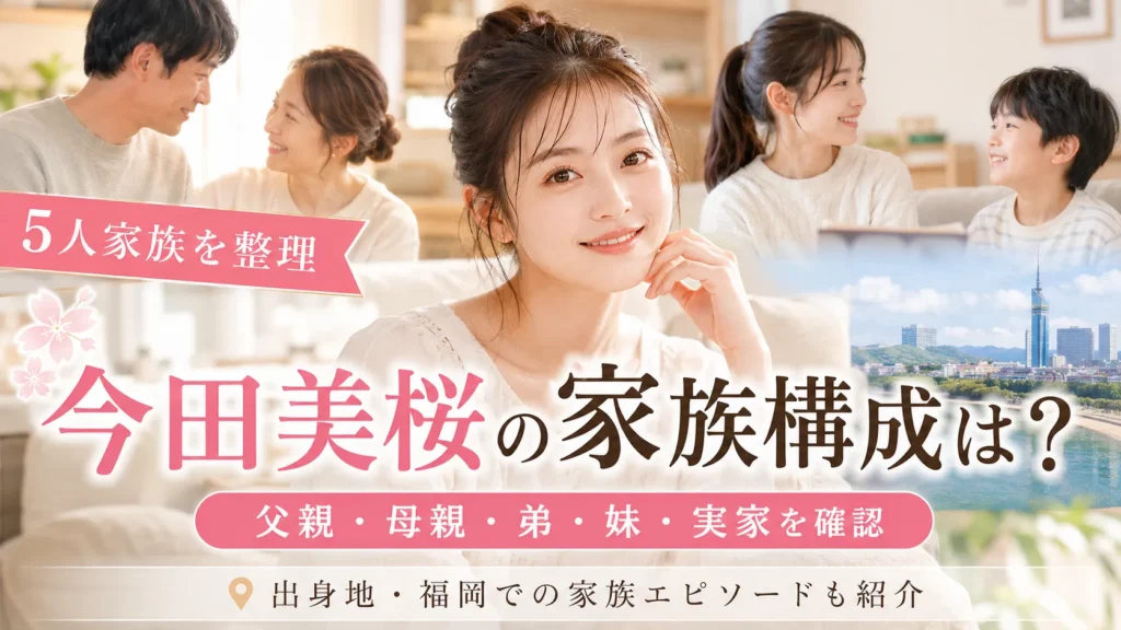 今田美桜の家族構成は?父親・母親・弟・妹・実家を確認