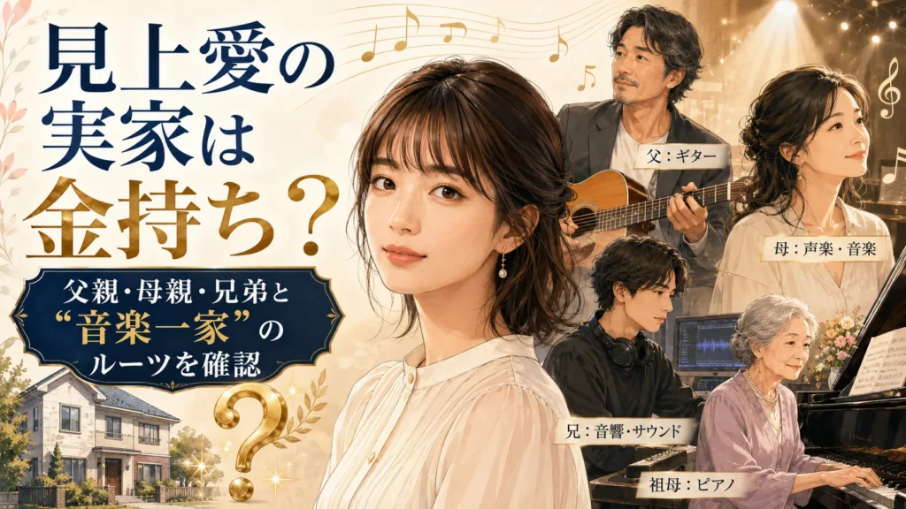見上愛の実家は金持ち？父親・母親・兄弟と“音楽一家”のルーツを確認