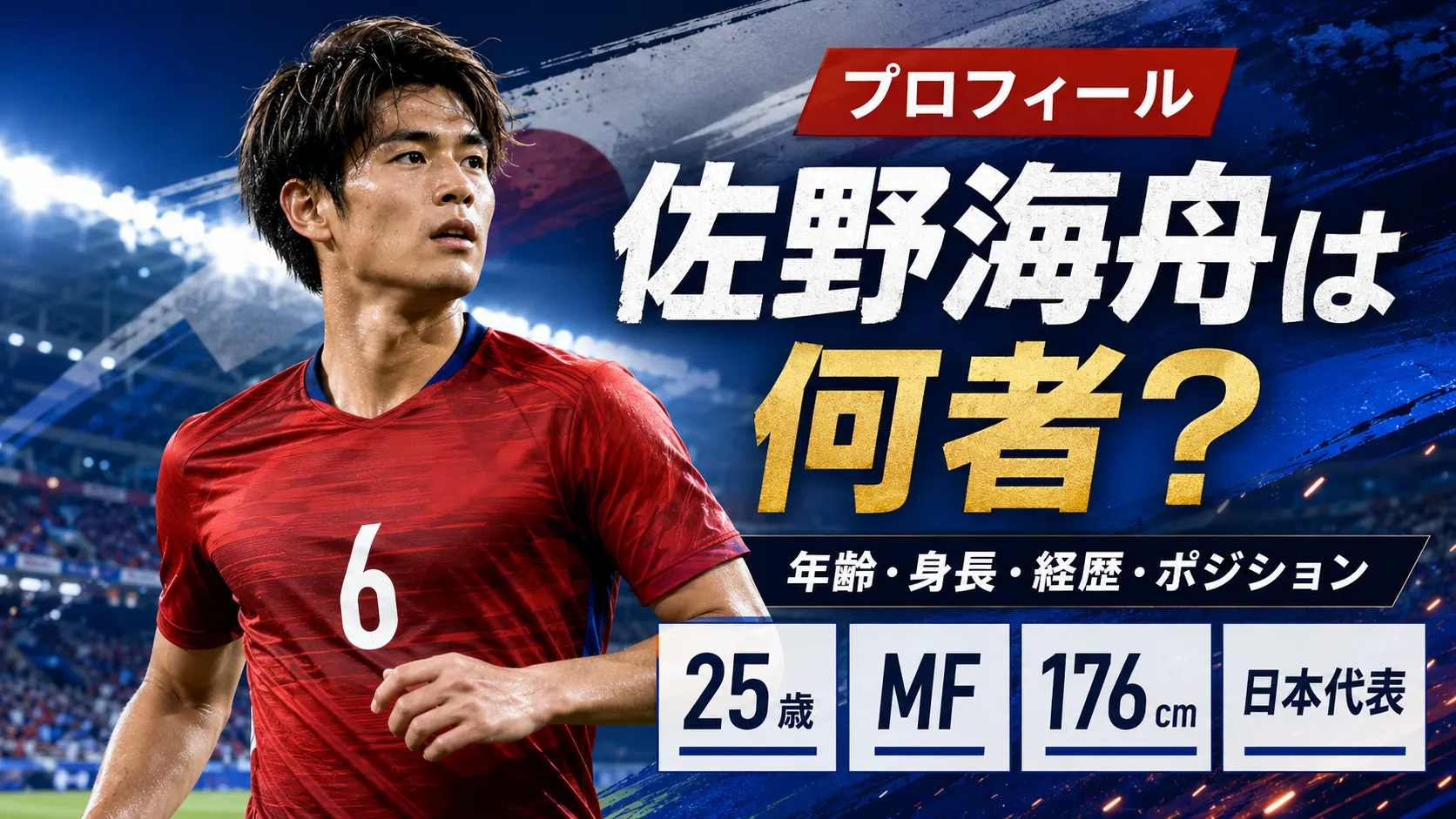佐野海舟は何者？年齢・身長・ポジションと町田からマインツ・日本代表までの経歴を確認