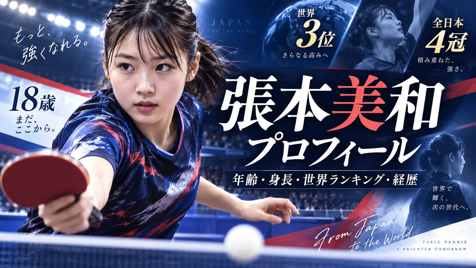 張本美和は何者？年齢・身長・世界ランキング・経歴を確認