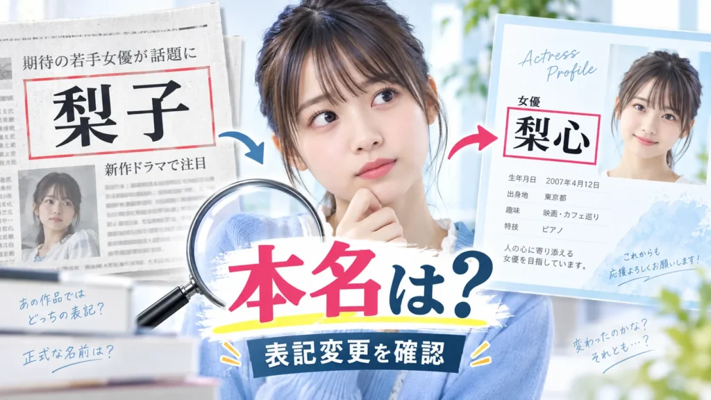 堀川梨心の本名は堀川梨子？「梨子」と「梨心」の表記変更を確認