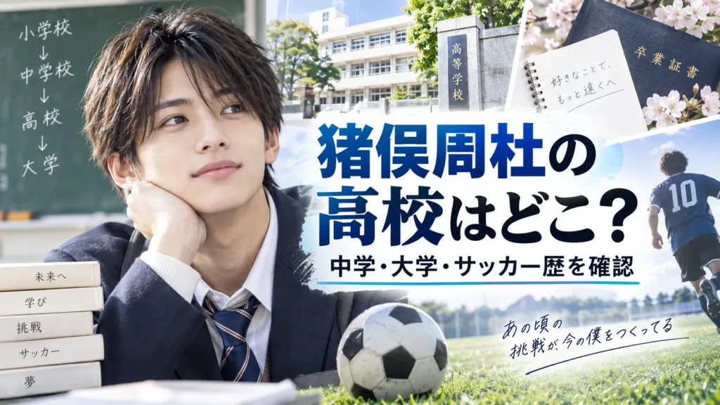 猪俣周杜の高校はどこ？中学・大学とサッカー歴を確認