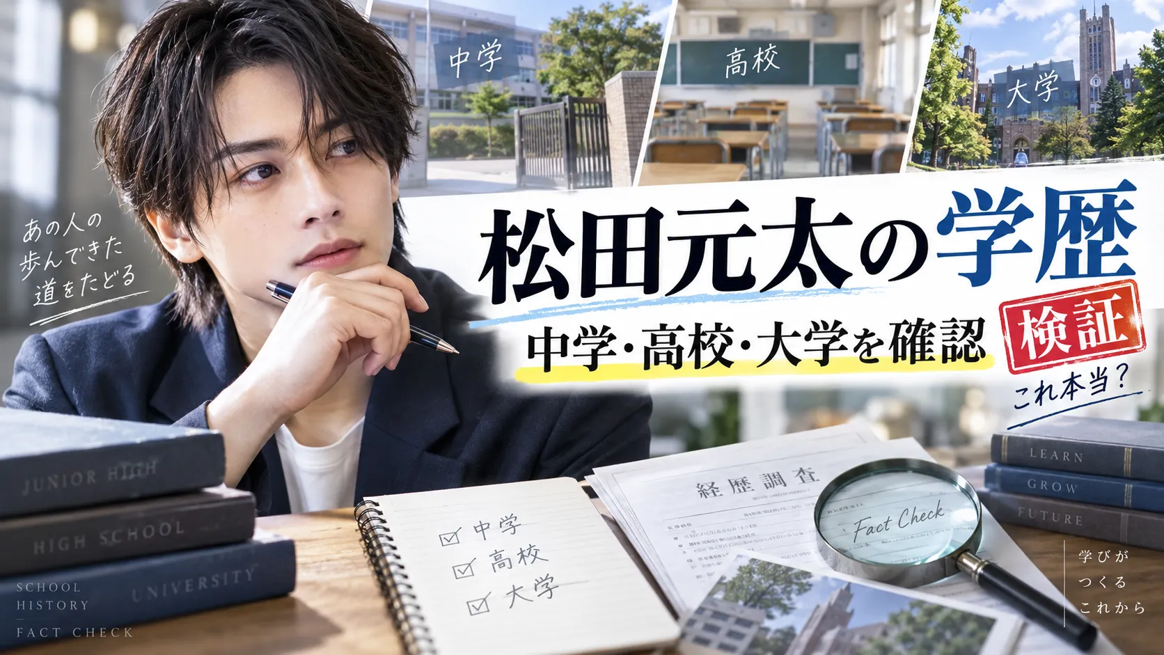 松田元太の学歴は？中学・高校・大学と聖学院・飛鳥未来・明海大学説を確認