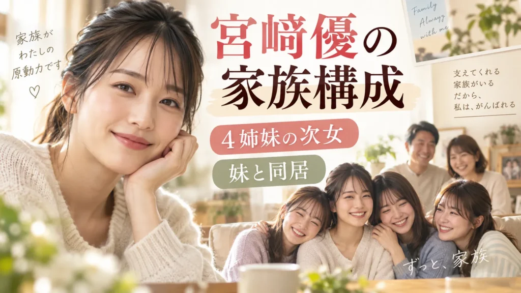 宮﨑優の家族構成は?4姉妹の次女・父親・母親と妹との同居を確認