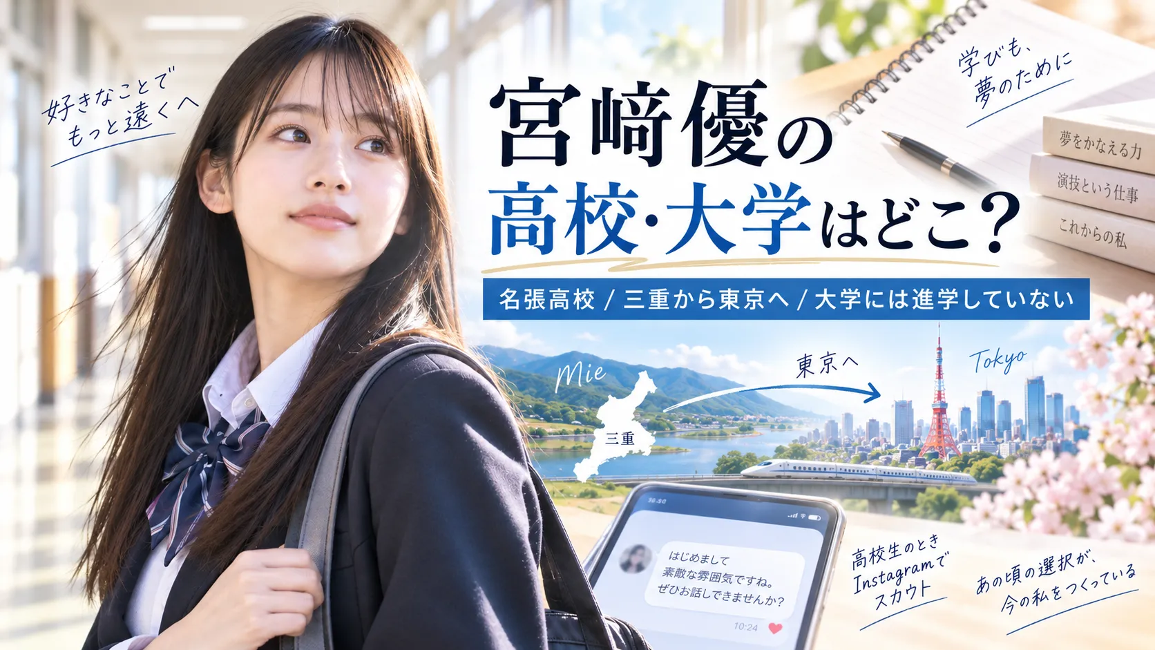宮﨑優の高校・大学はどこ？名張高校と三重から東京へ通った学生時代を確認