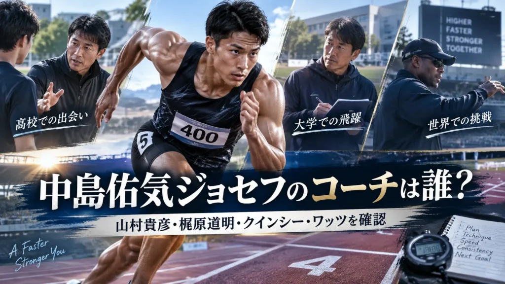 中島佑気ジョセフのコーチは誰？山村貴彦・梶原道明・クインシー・ワッツを確認