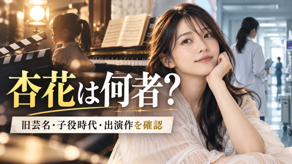 杏花は何者？旧芸名・柴田杏花との関係や子役時代・出演作を確認